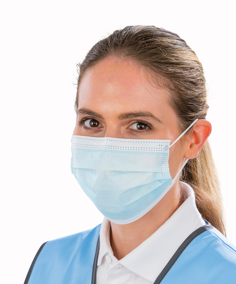 RV04X Disposable 3-Ply Type IIR Medical Mask (Box of 50) - Del Workwear